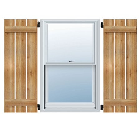 EKENA MILLWORK Spaced Board-n-Batten Shutters, Rough Sawn Western Red Cedar, 23"W x 29"H RBS06S23X029RWR